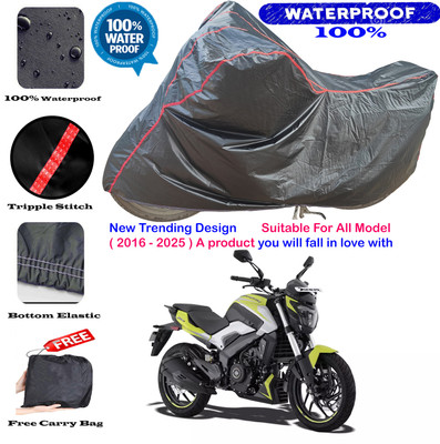 OliverX Waterproof Two Wheeler Cover for Bajaj(Dominar, Black, Red)