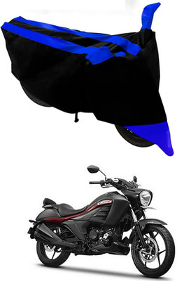 Mdstar Waterproof Two Wheeler Cover for Suzuki(Intruder, Blue, Black)