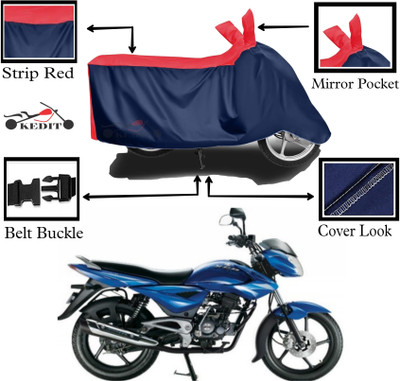 KEDIT Two Wheeler Cover for Bajaj(XCD 125cc, Red, Blue)