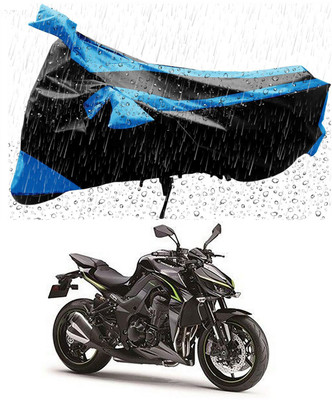 MMSSTAR Waterproof Two Wheeler Cover for Kawasaki(Z1000, Blue, Black)