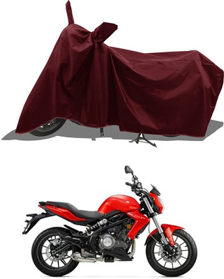 AutoGalaxy Waterproof Two Wheeler Cover for Benelli(TNT 300, Maroon)