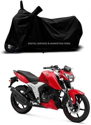 DeepShakshi AUTOMOTIVE Waterproof Two Wheeler Cover for TVS(Apache RTR 160 4V, Black)