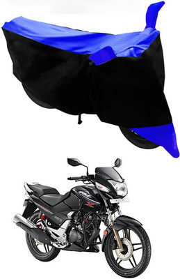 MMSSTAR Waterproof Two Wheeler Cover for Hero(CBZ, Blue, Black)