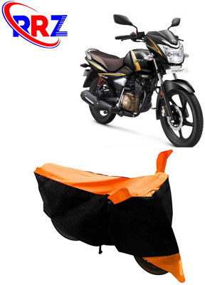 RRZ Waterproof Two Wheeler Cover for TVS(Victor New, Black, Orange)