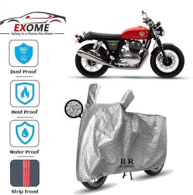 EXOME Two Wheeler Cover for Royal Enfield(Interceptor 650, Silver)