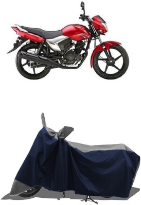 SUGASHRI Waterproof Two Wheeler Cover for Yamaha(Saluto BS6, Grey, Blue)