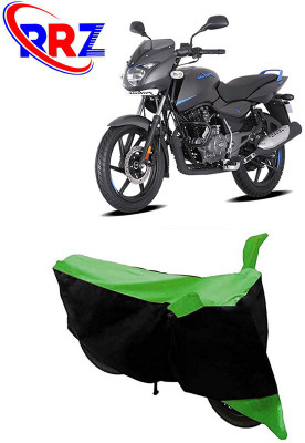 RRZ Waterproof Two Wheeler Cover for Bajaj(Pulsar 125, Black, Green)