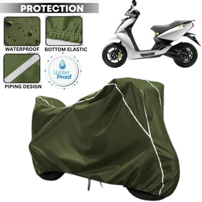 kerwa Waterproof Two Wheeler Cover for Ather(450 X, Green, White)