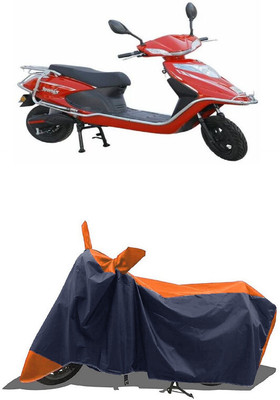SUGASHRI Waterproof Two Wheeler Cover for Tunwal(Sport 63 48V, Orange, Blue)