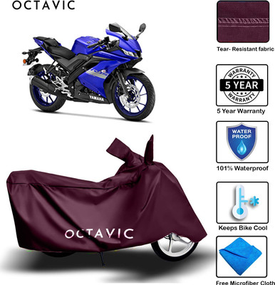octavic Waterproof Two Wheeler Cover for Yamaha(R15 V3, Maroon)