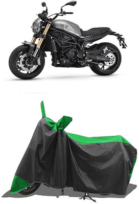 SUGASHRI Waterproof Two Wheeler Cover for Benelli(Leoncino 800, Green, Black)