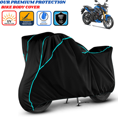 Delphinium Waterproof Two Wheeler Cover for Honda(Hornet 2.0, Black)