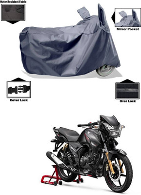 CODOKI Waterproof Two Wheeler Cover for TVS(Apache 150, Grey)