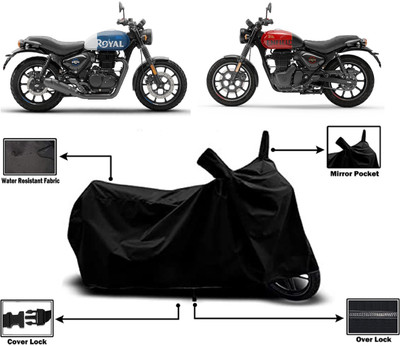Amexride Two Wheeler Cover for Royal Enfield(Hunter 350, Black)