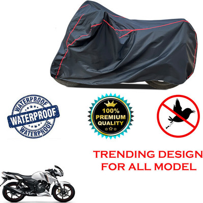 THE REAL ARV Waterproof Two Wheeler Cover for TVS(Apache 150, Black)