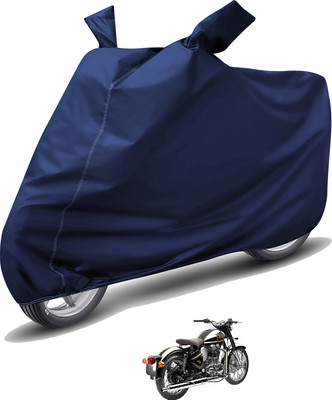 Auto Hub Waterproof Two Wheeler Cover for Royal Enfield(Classic Chrome, Blue)