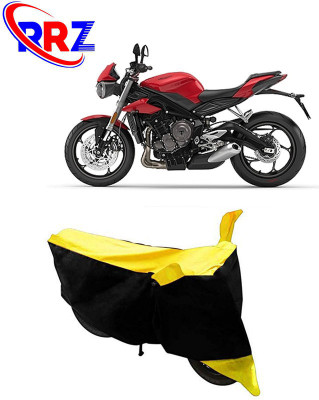 RRZ Waterproof Two Wheeler Cover for Triumph(Street Triple, Black, Yellow)