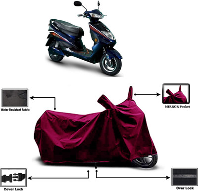 Amexride Two Wheeler Cover for Okinawa(Ridge Plus, Maroon)