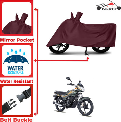 KEDIT Two Wheeler Cover for Bajaj(CT100, Maroon)