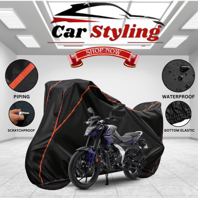 Car Styling Waterproof Two Wheeler Cover for Bajaj(Pulsar 125, Black, Red)