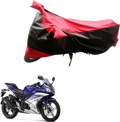 Mdstar Waterproof Two Wheeler Cover for Yamaha(YZF R15 S, Black, Red)