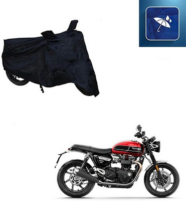MMSSTAR Waterproof Two Wheeler Cover for Triumph(Twin, Black)