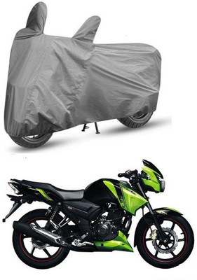 DeepShakshi AUTOMOTIVE Two Wheeler Cover for TVS(Apache 150, Grey)