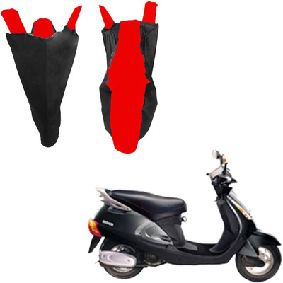 RiderShine Waterproof Two Wheeler Cover for Kinetic(Nova EX, Black, Red)