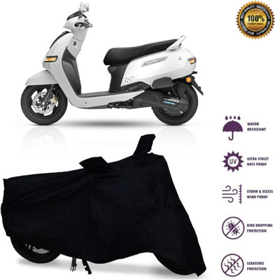 WMIZEXA Waterproof Two Wheeler Cover for TVS(iQube, Black)