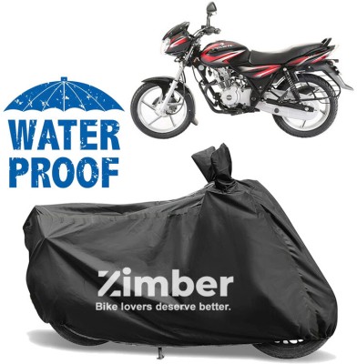 ZIMBER Waterproof Two Wheeler Cover for Bajaj(Discover 125 DTS-i, Black)