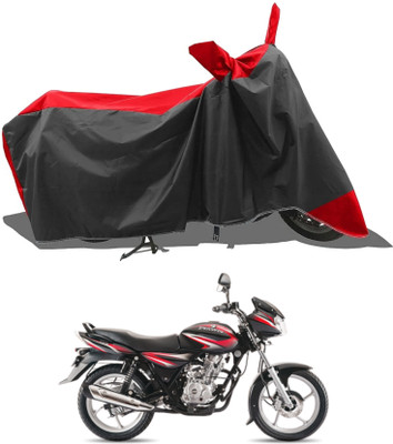 KEDIT Two Wheeler Cover for Bajaj(Discover 100 DTS-i, Red, Black)