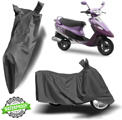 Autoinnovation Waterproof Two Wheeler Cover for TVS(Scooty Pep Plus, Grey)