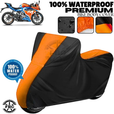 AutoGalaxy Waterproof Two Wheeler Cover for Bajaj(Pulsar RS 200, Black)