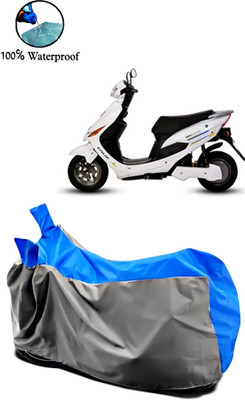 Autofly Waterproof Two Wheeler Cover for Hero(Electric Cruz, Grey, Blue)