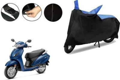 kyathat Waterproof Two Wheeler Cover for Honda(Activa 6G, Blue, Black)