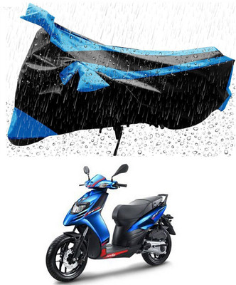 Mdstar Waterproof Two Wheeler Cover for Aprilia(SR 125, Blue, Black)