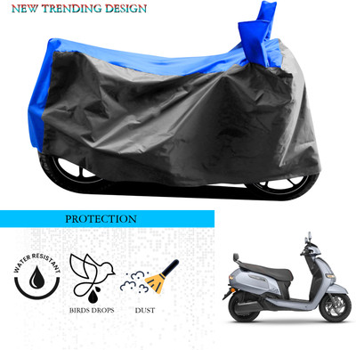 ANTHUB Waterproof Two Wheeler Cover for TVS(iQube Electric, Grey, Blue)