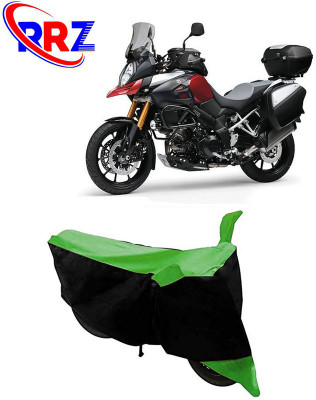 RRZ Waterproof Two Wheeler Cover for Suzuki(V Strom 1000, Black, Green)