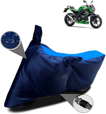 MWBB Two Wheeler Cover for Kawasaki(Z250, Blue)