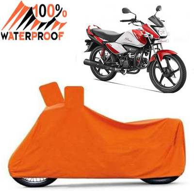 ROYAL AUTO MART Waterproof Two Wheeler Cover for Hero(Splendor I Smart, Orange)