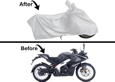 Archistylo Waterproof Two Wheeler Cover for Bajaj(Pulsar RS200 BS6, Silver)