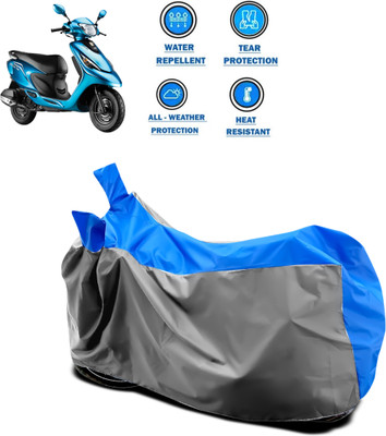 DeepShakshi AUTOMOTIVE Two Wheeler Cover for TVS(Scooty Zest 110, Grey, Blue)