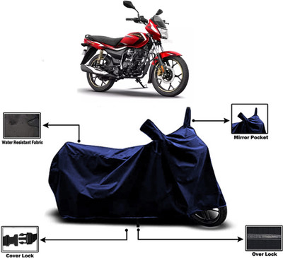 Amexride Two Wheeler Cover for Bajaj(Platina 110 H-Gear, Blue)