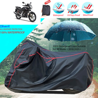 OliverX Waterproof Two Wheeler Cover for Hero(CBZ Extreme, Black)