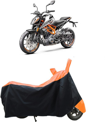Coxtor Waterproof Two Wheeler Cover for KTM(250 Duke BS6, Orange)