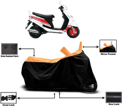 Amexride Two Wheeler Cover for Mahindra(Rodeo UZO, Orange)