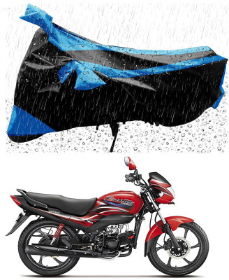 THE REAL ARV Two Wheeler Cover for Hero(Passion Pro i3S, Black, Blue)
