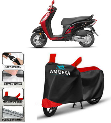 WMIZEXA Two Wheeler Cover for Honda(Red, Black)
