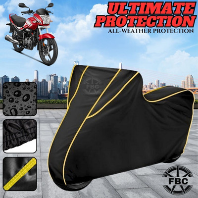AUTOCAD Waterproof Two Wheeler Cover for Hero(Super Splendor, Black)