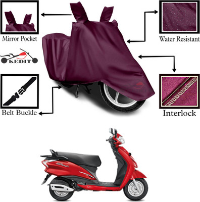 KEDIT Two Wheeler Cover for Hero(Duet 125CC, Maroon)